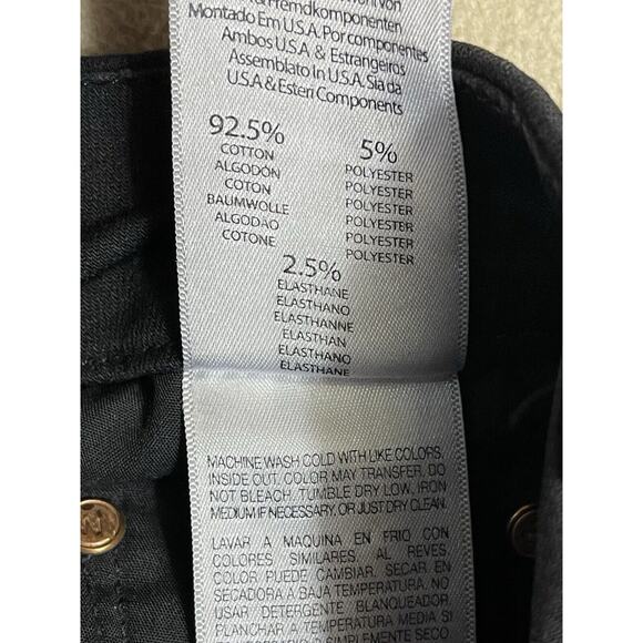 Mother Jeans Womens 25 Black Looker Ankle Fray Distressed Stretch Mid Rise Denim - Picture 10 of 14